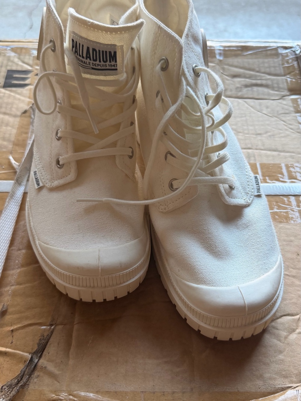 Palladium Off-White High-Top Canvas Boots